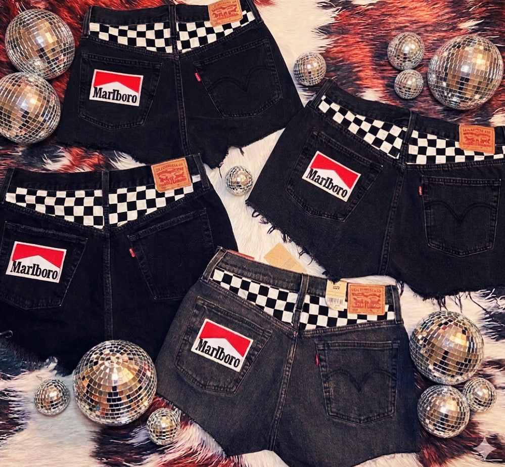 Custom Checkered Marlboro Shorts