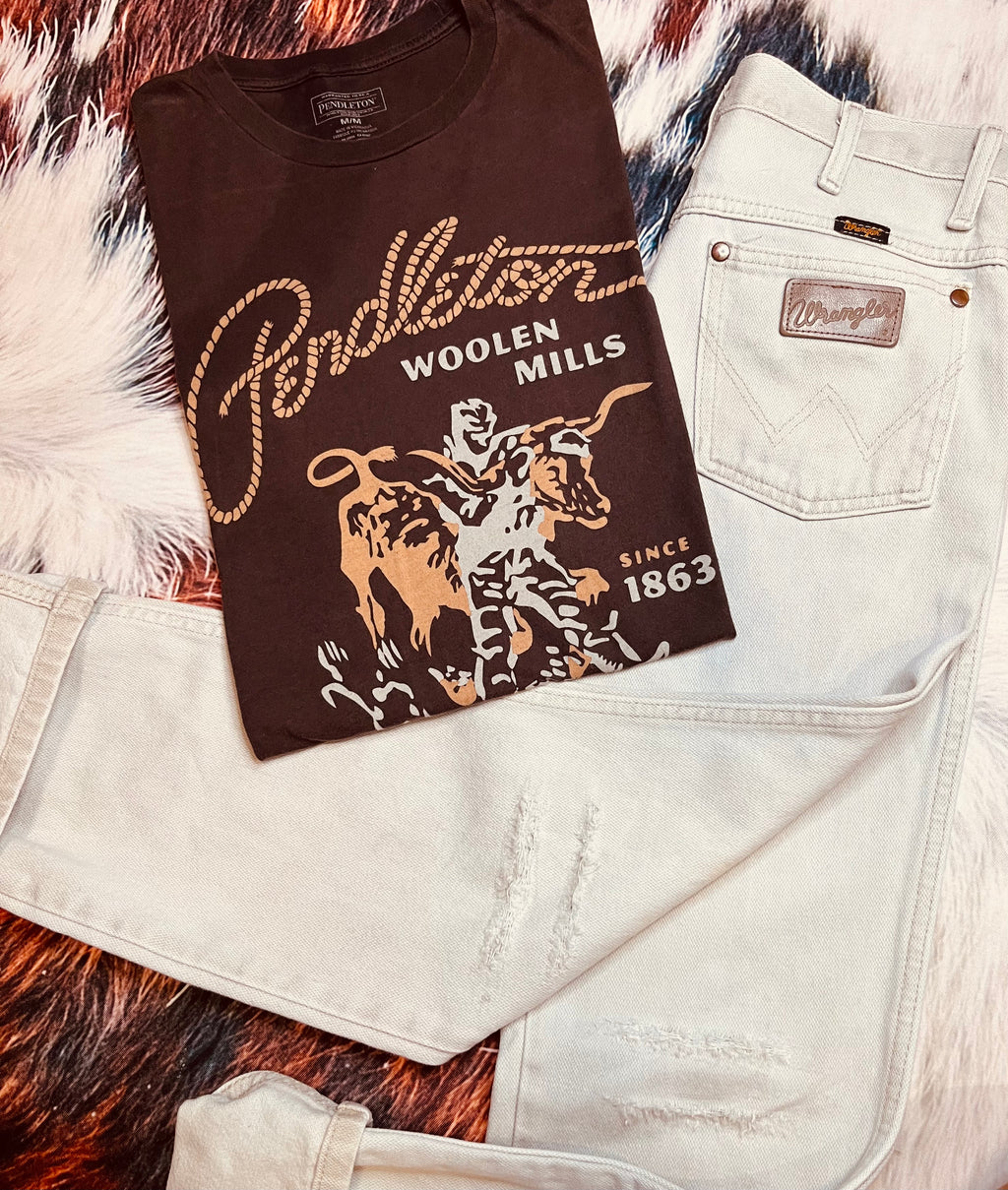 Distressed Dust Colored Wranglers
