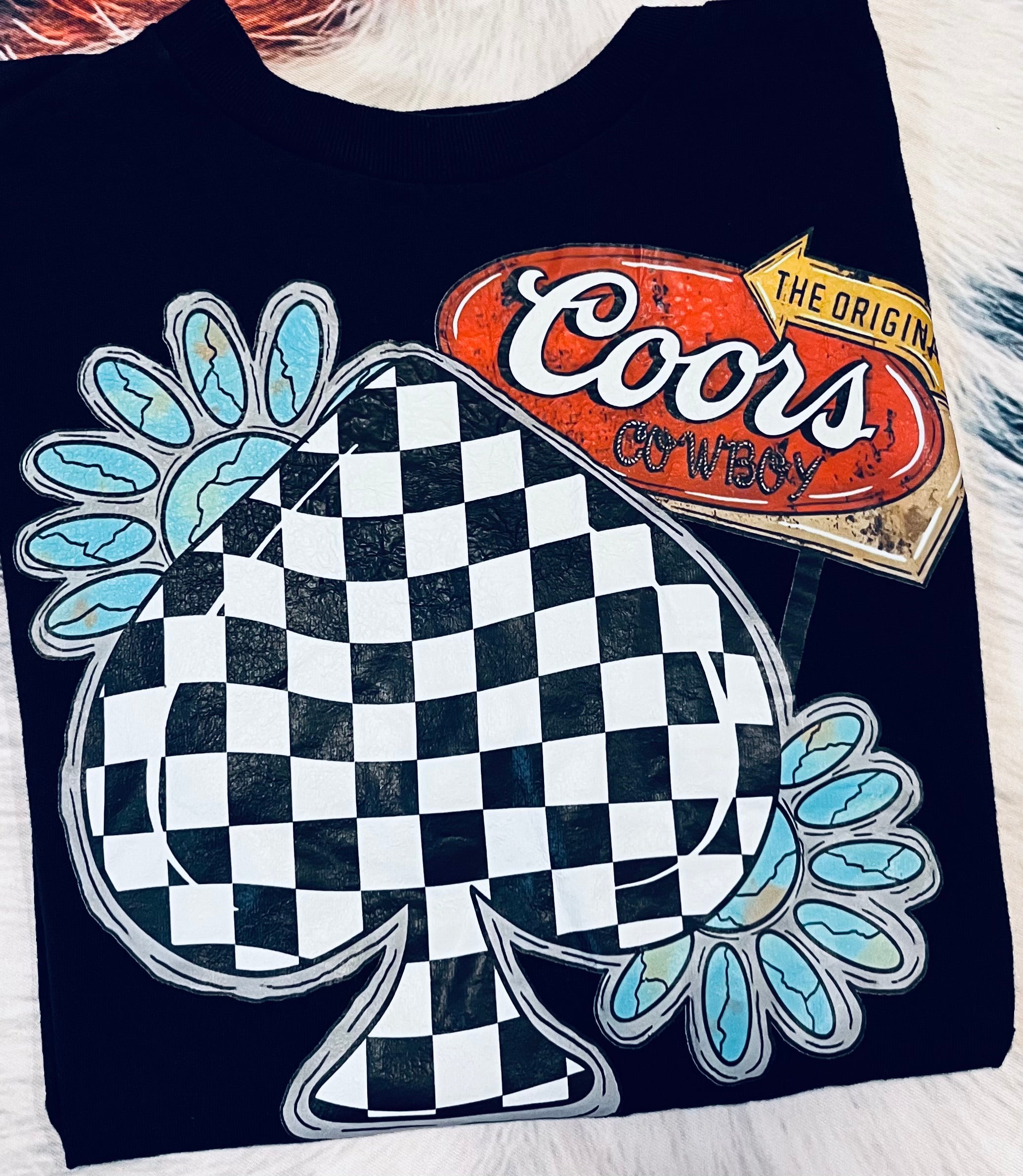 Spade Checkered Coors Western
Graphic Tee