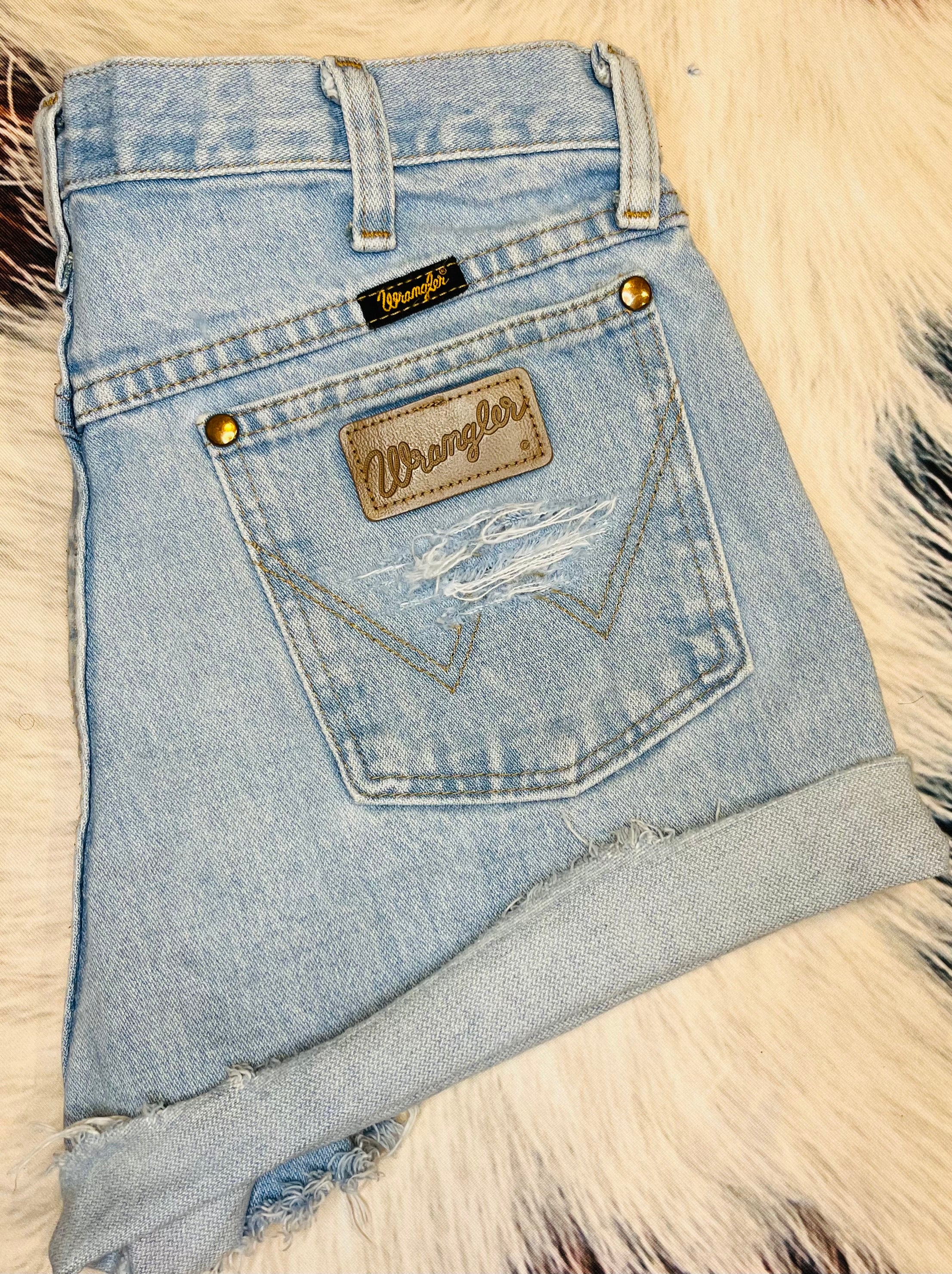 Distressed Wrangler Shorts