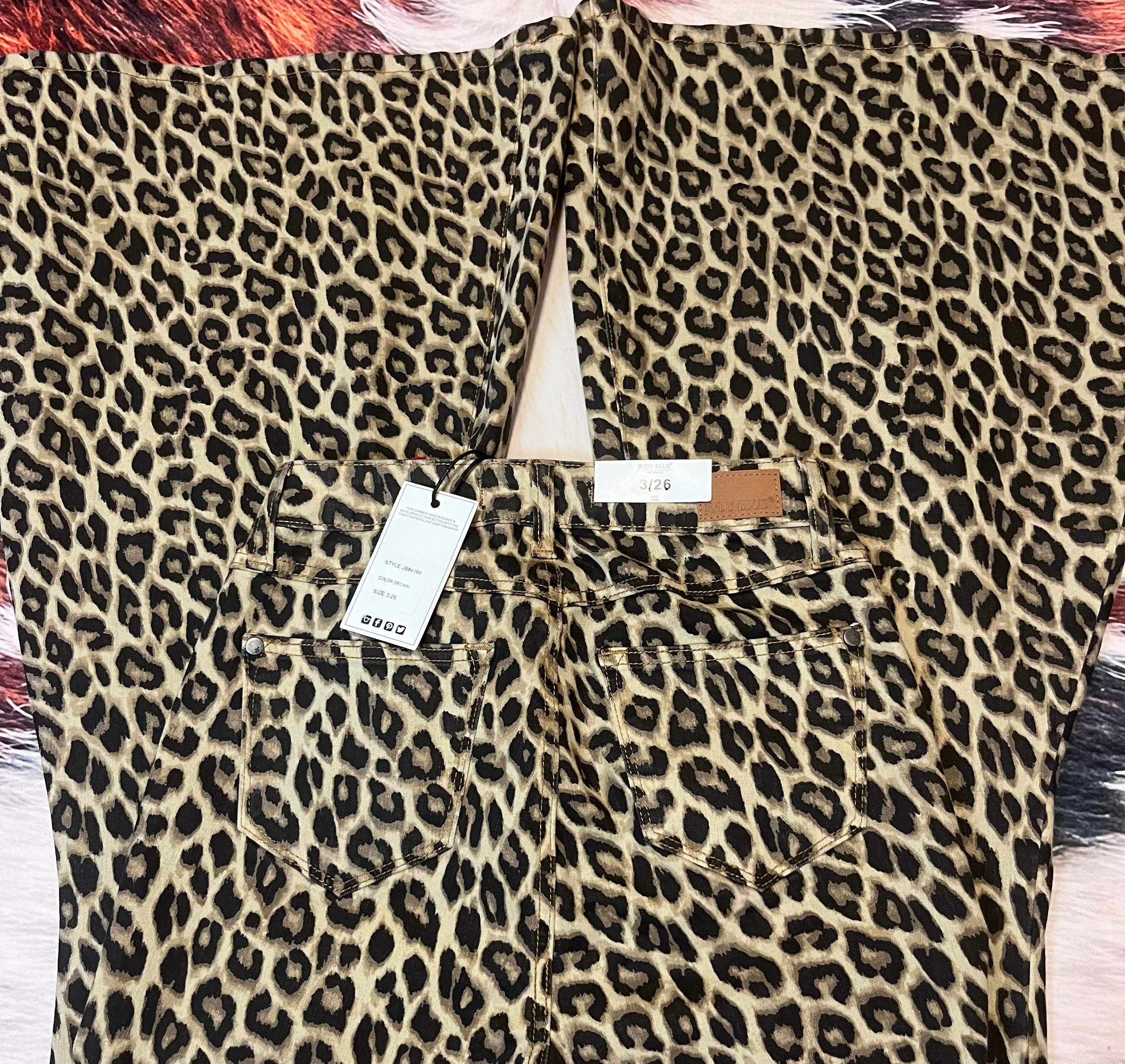Judy Blue Leopard High Rise Flares