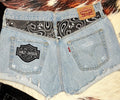 Custom Distressed Harley Shorts