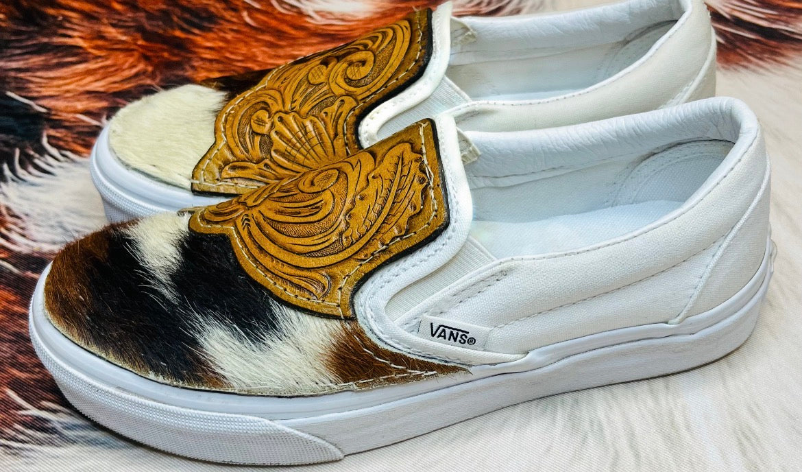 Custom Cowhide Tooled Vans
