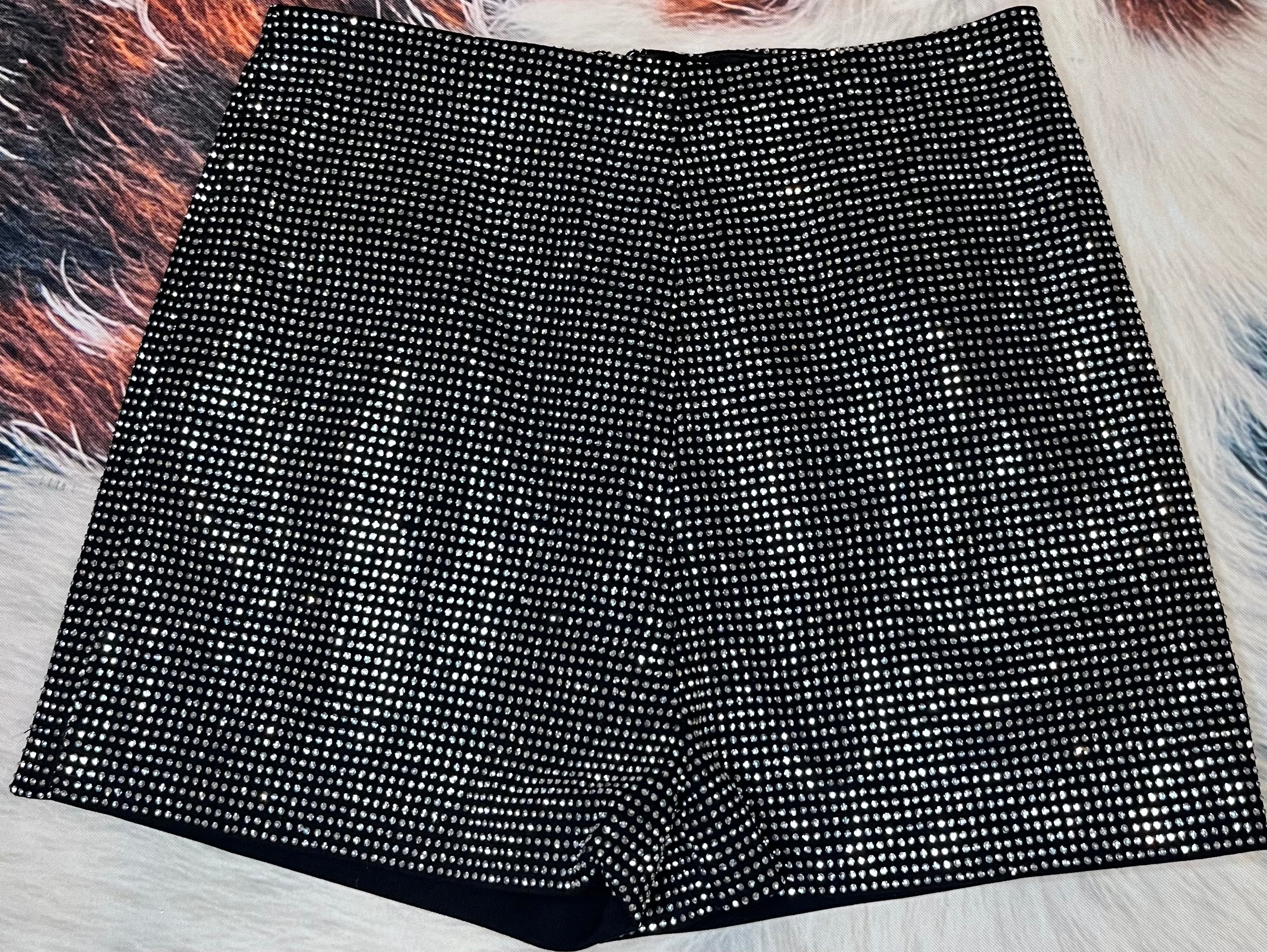 High Waisted Rhinestone