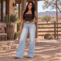 Judy Blue High Waist Tummy Control Retro Wide Leg Denim Jeans