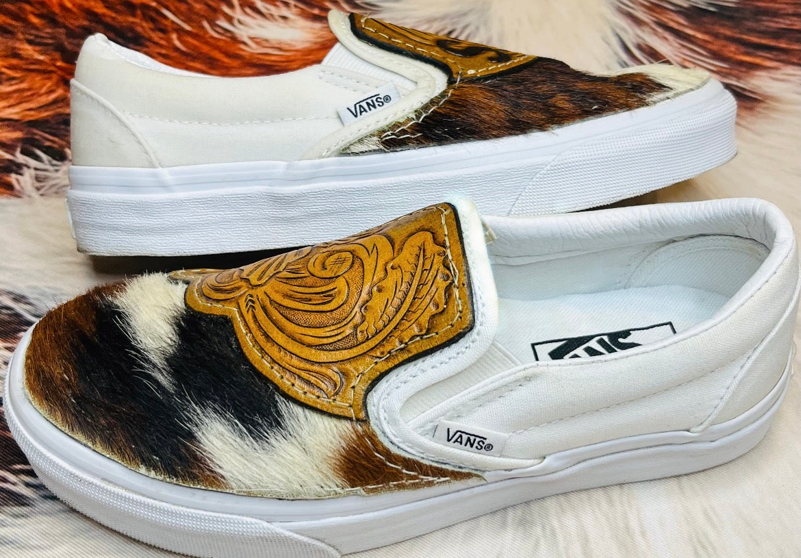 Custom Cowhide Tooled Vans
