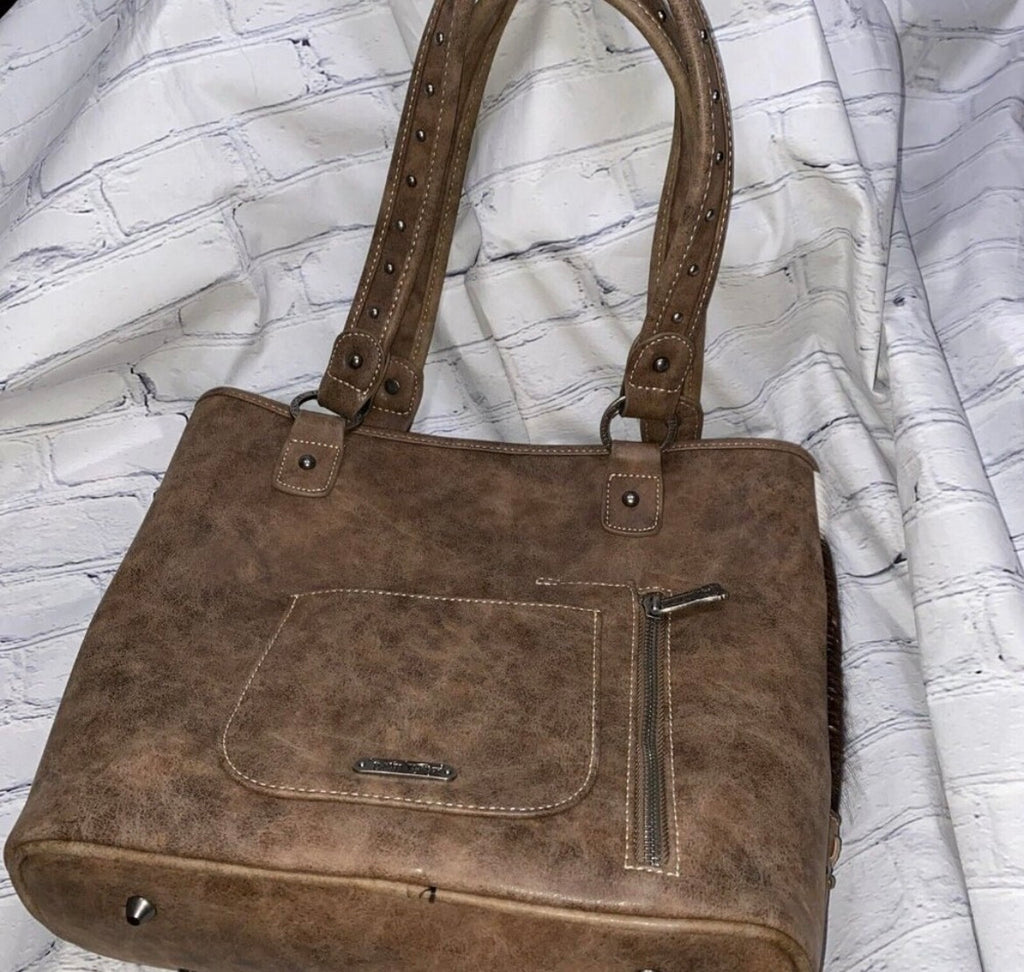 Trinity Ranch Genuine Hair-On Cowhide Conceal Carry Bag