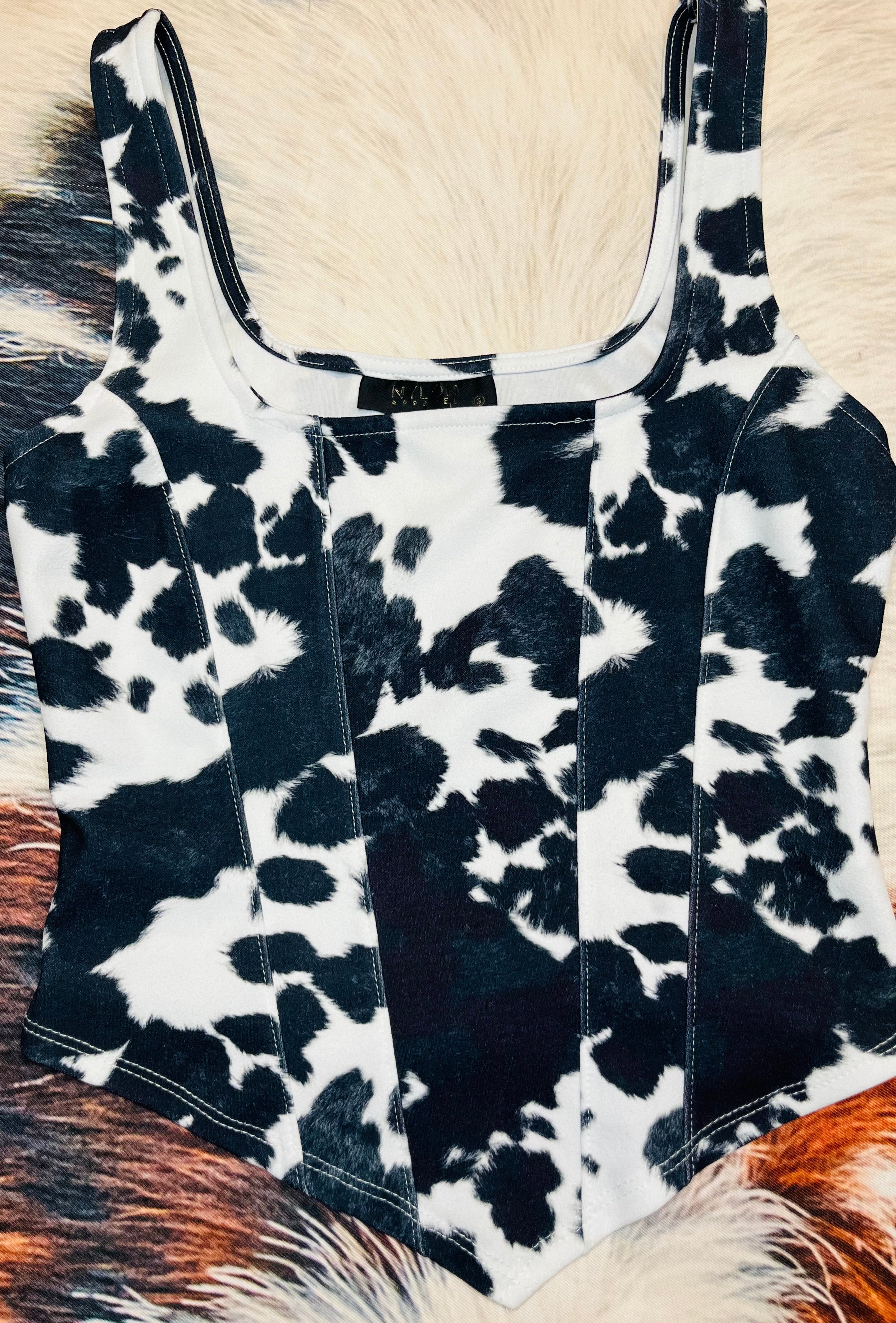Cow Print Top