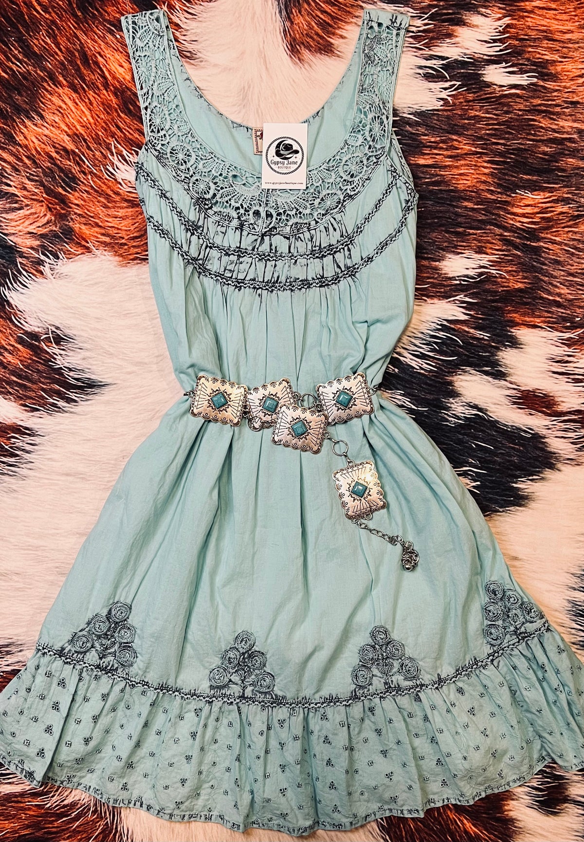 Desert Sage Crochet Dress