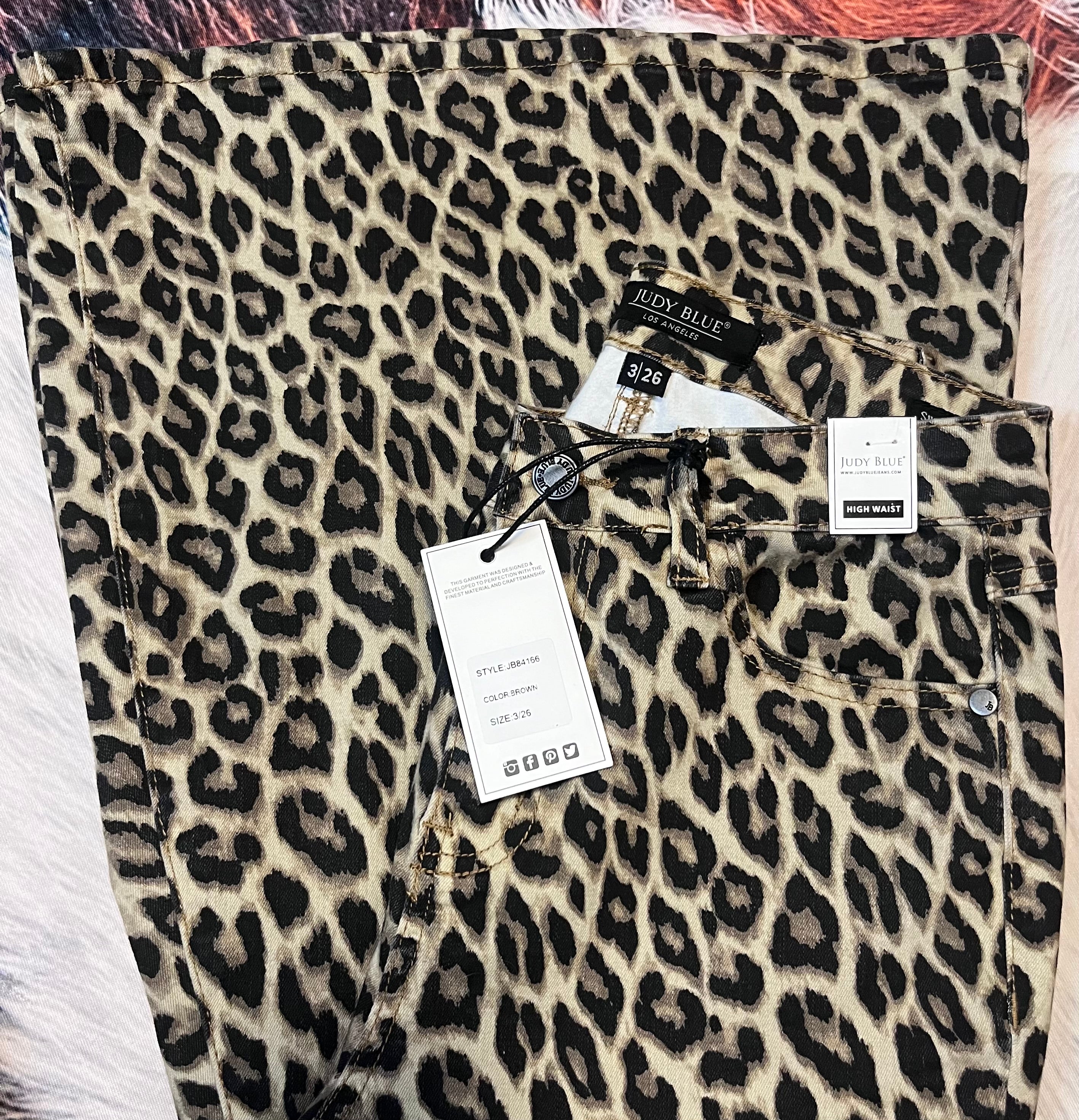 Judy Blue Leopard High Rise Flares