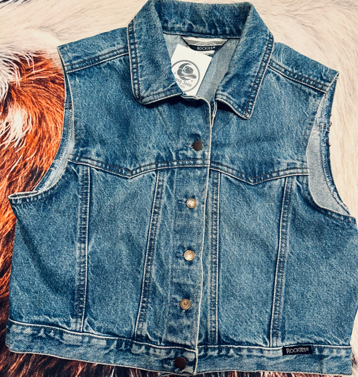 Custom Vintage Rockies Vest