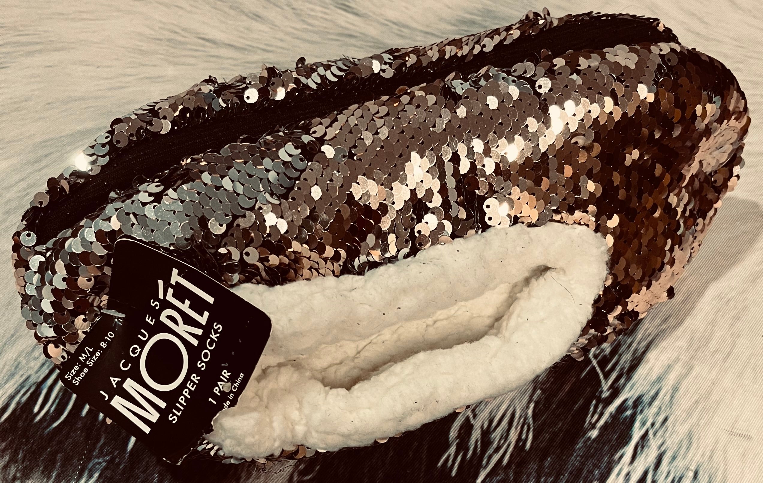 Sequin Slipper Socks